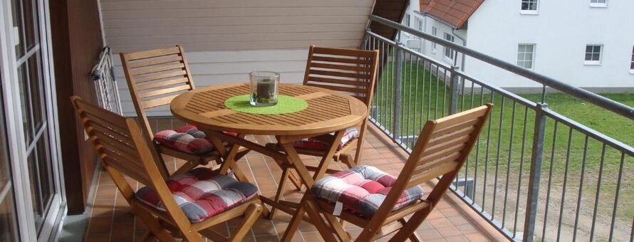 Ferienwohnung Ostseespaß Balkon